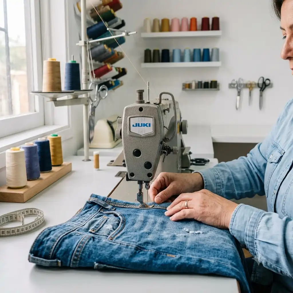 ruedo de jeans