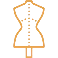 Icono de maniquí de sastrería enfocado en la personalización y entalle a la medida
